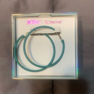 Aqua Hoop Earrings